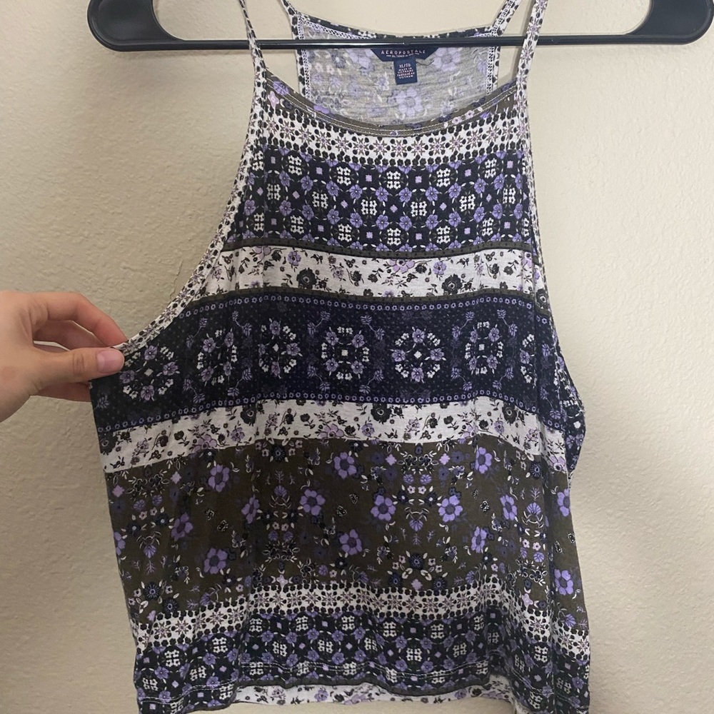 Crop top halter tank
